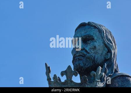 König Eduard I. Statue in Burgh-by-Sands, Carlisle, Cumbria Stockfoto