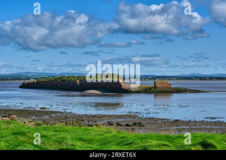 Der Hafen bleibt bei Port Carlisle am Solway Firth, Port Carlisle, Cumbria Stockfoto