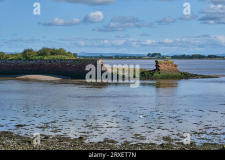 Der Hafen bleibt bei Port Carlisle am Solway Firth, Port Carlisle, Cumbria Stockfoto