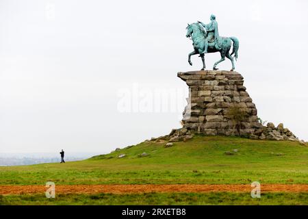 Das Kupferpferd auf Snow Hill. Stockfoto