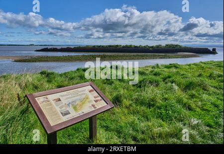 Der Hafen bleibt bei Port Carlisle am Solway Firth, Port Carlisle, Cumbria Stockfoto