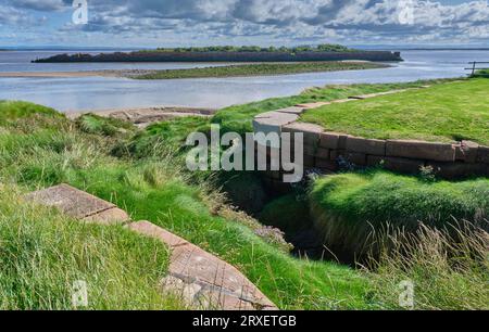 Der Hafen bleibt bei Port Carlisle am Solway Firth, Port Carlisle, Cumbria Stockfoto