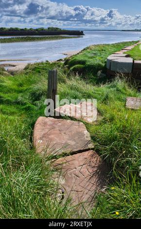 Der Hafen bleibt bei Port Carlisle am Solway Firth, Port Carlisle, Cumbria Stockfoto