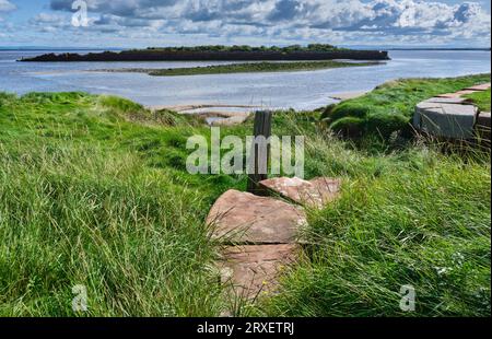 Der Hafen bleibt bei Port Carlisle am Solway Firth, Port Carlisle, Cumbria Stockfoto