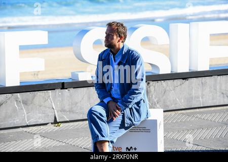 San Sebastian, Spanien. 25. September 2023. Joachim Lafosse nimmt am 71. Internationalen Filmfestival von San Sebastian Teil. Quelle: Julen Pascual Gonzalez/Alamy Live News Stockfoto