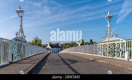 Die Old Wye Bridge, Chepstow, Monmouthsire Stockfoto