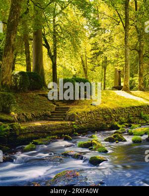 Die Enz im Park Bad Wildbad im Schwarzwald. Baden-Württemberg Stockfoto