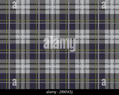 Horizontal Und Vertikal Wiederholbare Vector Seamless Tartan Plaid-Illustration. Stock Vektor