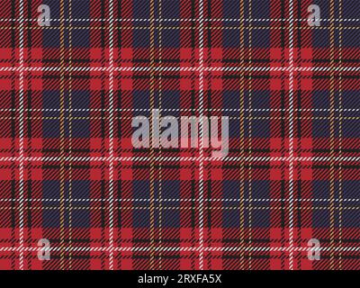 Horizontal Und Vertikal Wiederholbare Vector Seamless Tartan Plaid-Illustration. Stock Vektor