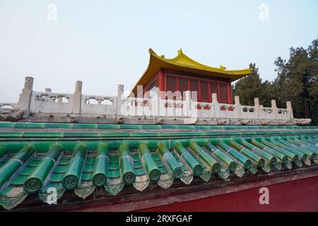 Peking – China, 26. Februar 2023: Trachtenplattform des Himmelstempels in Peking. Stockfoto