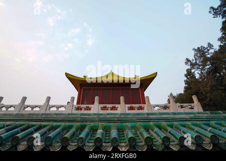 Peking – China, 26. Februar 2023: Trachtenplattform des Himmelstempels in Peking. Stockfoto