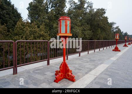 Peking - China, 26. Februar 2023: Pekinger Tempel der Himmelsleuchter. Stockfoto