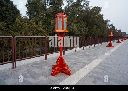 Peking - China, 26. Februar 2023: Pekinger Tempel der Himmelsleuchter. Stockfoto