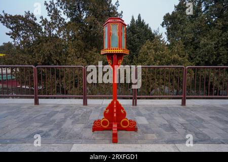 Peking - China, 26. Februar 2023: Pekinger Tempel der Himmelsleuchter. Stockfoto