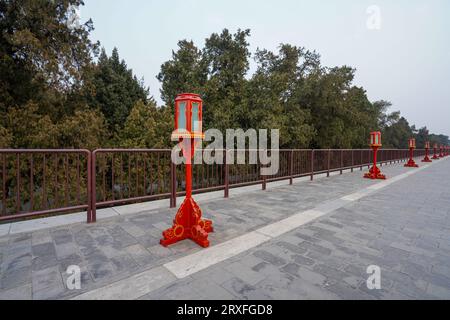 Peking - China, 26. Februar 2023: Pekinger Tempel der Himmelsleuchter. Stockfoto