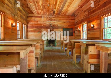 Die Baltimore Forest School, die „Cradle of Forestry“ genannt wird, befindet sich im Pisgah National Forest in North Carolina. Dies war die erste Forstschule in den USA. Stockfoto