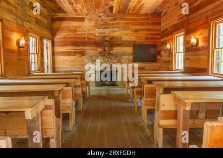 Die Baltimore Forest School, die „Cradle of Forestry“ genannt wird, befindet sich im Pisgah National Forest in North Carolina. Dies war die erste Forstschule in den USA. Stockfoto