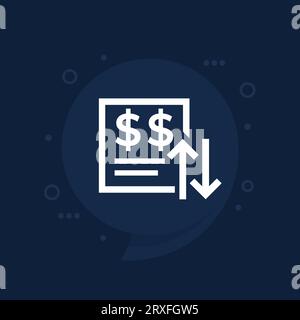 Symbol für dynamische oder überhöhte Preise für das Internet Stock Vektor