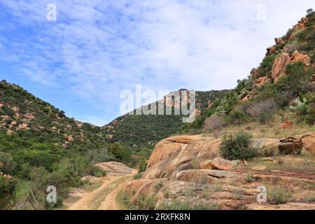 Das bergige Wandergebiet rund um cardedu auf sardinien Stockfoto