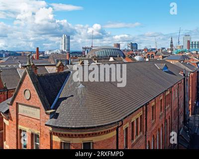 Großbritannien, West Yorkshire, Leeds Skyline, Bridgewater Place und Corn Exchange. Stockfoto