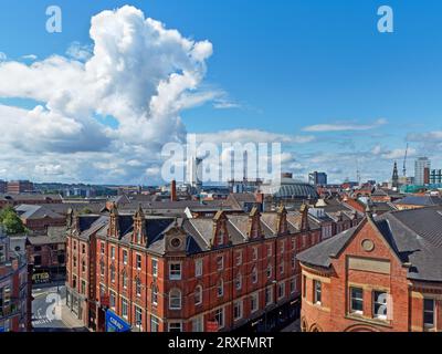 Großbritannien, West Yorkshire, Leeds Skyline, Bridgewater Place und Corn Exchange. Stockfoto