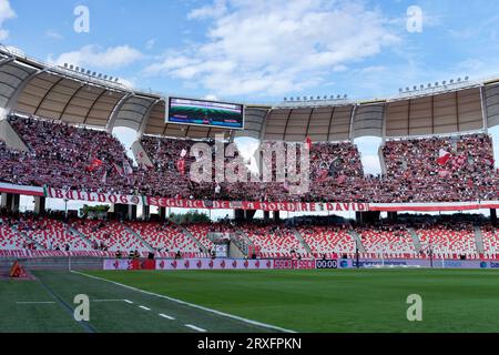 Bari, Italien. September 2023. Fans von SSC Bari während SSC Bari vs US Catanzaro, italienisches Fußball-Spiel der Serie B in Bari, Italien, 24. September 2023 Credit: Independent Photo Agency/Alamy Live News Stockfoto