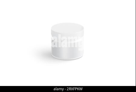 Leere weiße kleine Nahrung kann Mockup, Seitenansicht Stockfoto