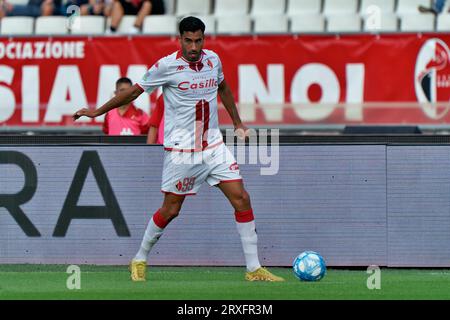 Bari, Italien. September 2023. Gianluca Frabotta (SSC Bari) während SSC Bari gegen US Catanzaro, italienisches Fußball-Spiel der Serie B in Bari, Italien, 24. September 2023 Credit: Independent Photo Agency/Alamy Live News Stockfoto