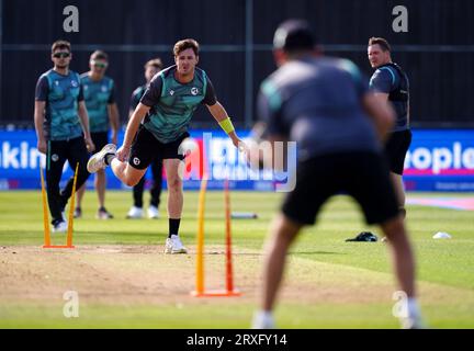 Irlands Mark Adair während einer Netzsitzung im Seat Unique Stadium in Bristol. Bilddatum: Montag, 25. September 2023. Stockfoto