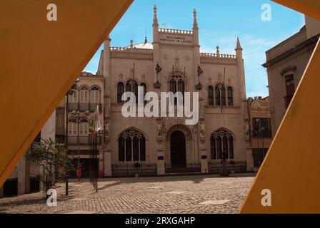 Bibliothek Real Gabinete Portugues de Leitura, Sao Bento, Rio de Janairo, Brasilien Stockfoto