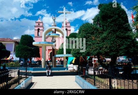 Plaza Mayor, Conception in der Nähe von Huancayo, Peru Stockfoto