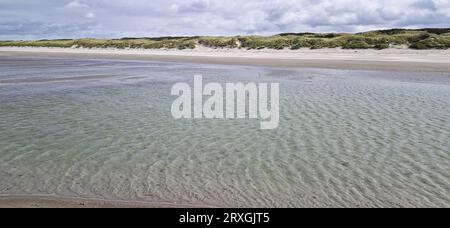 Sandstrand in der Nähe von Quend-Plage, Somme, Haut-de-France, Frankreich Stockfoto