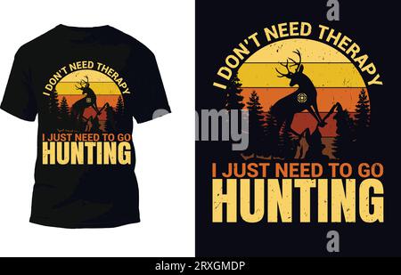 Hunting T-Shirt Design Vektor Stock Vektor