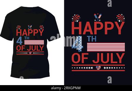 Happy 4th of July T Shirt Design Vector Stock Vektor