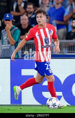 Rom, Italien. September 2023. Rodrigo Riquelme aus Atletico de Madrid während des UEFA Champions League-Gruppe-E-Spiels zwischen SS Lazio und Atletico de Madrid im Stadio Olimpico Roma am 19. September 2023 in Rom, Italien. Quelle: Giuseppe Maffia/Alamy Live News Stockfoto