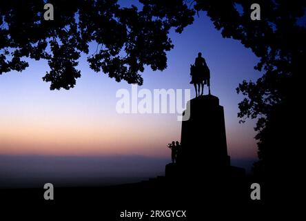 Virginia Memorial Dawn, Gettysburg National Military Park, Pennsylvania Stockfoto