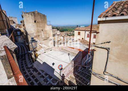 Die antike Stadt Salemi auf der Insel Sizilien, Italien Stockfoto
