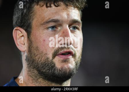 Wakefield, England - 22. September 2023 Wakefield Trinity's Jay Pitts. Rugby League Betfred Super League, Wakefield Trinity vs Hull Kingston Rovers im Be Well Support Stadium, Wakefield, Großbritannien Stockfoto