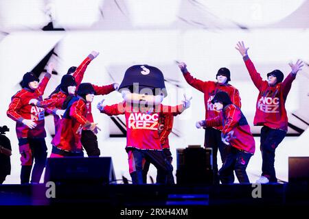 Las Vegas, NV, USA. September 2023. ***HAUSBERICHTERSTATTUNG*** Jabbawockeez am Tag 3 des Life Is Beautiful Festivals in Las vegas, NV, am 24. September 2023. Kredit: Gdp Photos/Media Punch/Alamy Live News Stockfoto