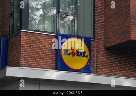 25. September 2023/ Deutsche Lidl-Lebensmittelkette in Herlev, dänische Hauptstadt Kopenhagen, Dänemark. (Foto: Francis Joseph Dean/Dean Pictures) Stockfoto