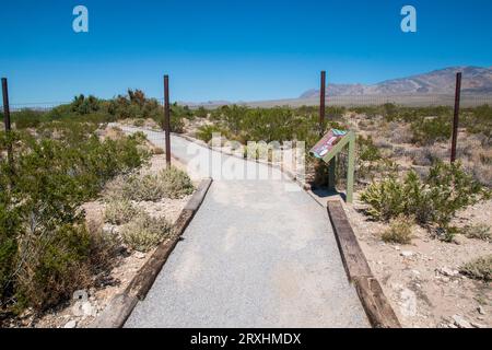 Das Corn Creek Visitor Center nördlich von Las Vegas, NV, informiert Besucher über die umliegende Landschaft und die Tierwelt. Stockfoto