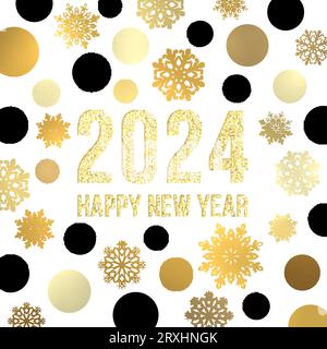2024 Happy New Year Background. Stock Vektor
