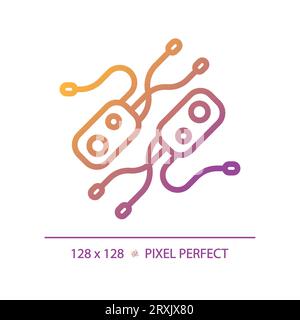 2D-Symbol für einfache dünne Linien mit Gradient helicobacter pylori Stock Vektor