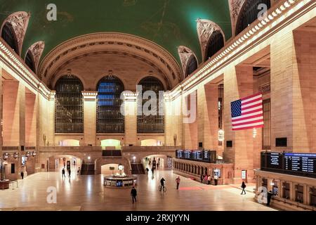 Architektonische Details der Haupthalle, der Haupthalle des Grand Central Terminals, einem Bahnhof in Midtown Manhattan, New York City. Stockfoto