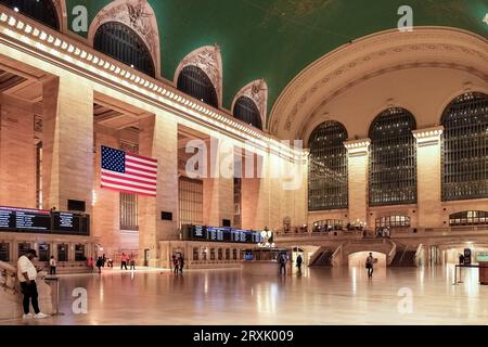 Architektonische Details der Haupthalle, der Haupthalle des Grand Central Terminals, einem Bahnhof in Midtown Manhattan, New York City. Stockfoto