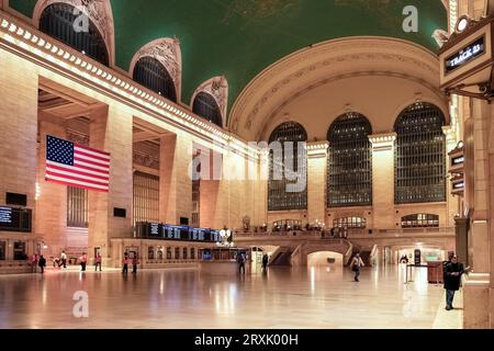 Architektonische Details der Haupthalle, der Haupthalle des Grand Central Terminals, einem Bahnhof in Midtown Manhattan, New York City. Stockfoto