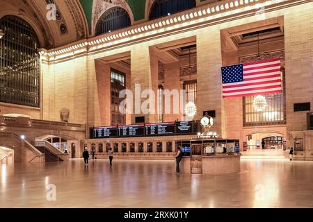Architektonische Details der Haupthalle, der Haupthalle des Grand Central Terminals, einem Bahnhof in Midtown Manhattan, New York City. Stockfoto