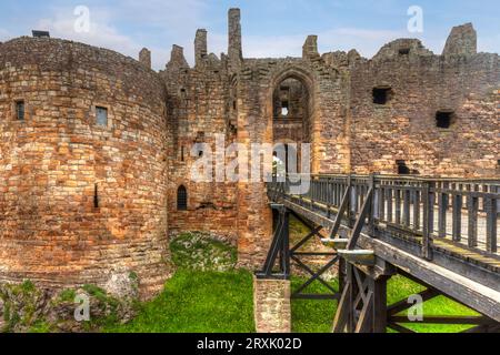 Dirleton Castle in East Lothian, Schottland Stockfoto