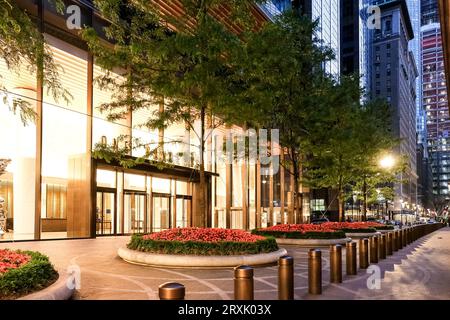 Blick auf die Vanderbilt Avenue eine Durchgangsstraße im New York City Stadtteil Manhattan, benannt nach Cornelius Vanderbilt, dem Erbauer des Grand Central Terminals Stockfoto