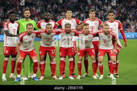 Startelf FC Bayern München FC Bayern München vs Manchester United UEFA Champions League, Gruppenphase 1. Spieltag 20.09.2023 © diebilderwelt / Alamy Stock Stockfoto